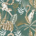 Papier peint Madagascar vert émeraude et doré - L'ODYSSEE - Caselio OYS101407800