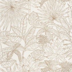 Papier peint Hawai blanc et doré - L'ODYSSEE - Caselio - OYS101430020