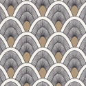 Papier peint Mayotte noir et doré - L\'ODYSSEE - Caselio - OYS101459128