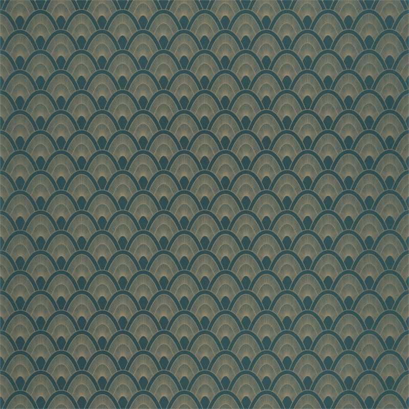 Papier peint Mayotte bleu nuit et doré - L'ODYSSEE - Caselio OYS101456903