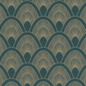 Papier peint Mayotte bleu nuit et doré - L\'ODYSSEE - Caselio - OYS101456903
