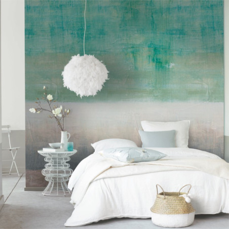 Panoramique PAINT WALL vert et gris - Beauty Full Image par Casadeco