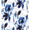 Panoramique INK FLOWER bleu et blanc - Beauty Full Image par Casadeco
