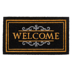 Paillasson intérieur coco "Welcome noir" - Ruco Classic HAMAT 40x70