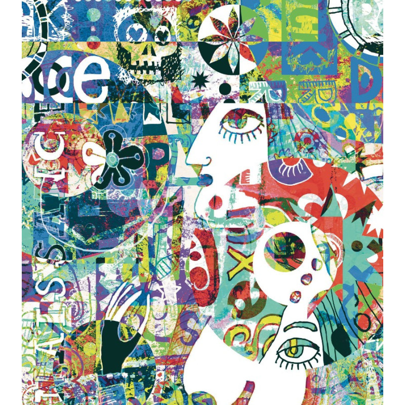 Panoramique Big Eyes multicolore - BEAUTY FULL IMAGE  - Caselio - BFI68294456