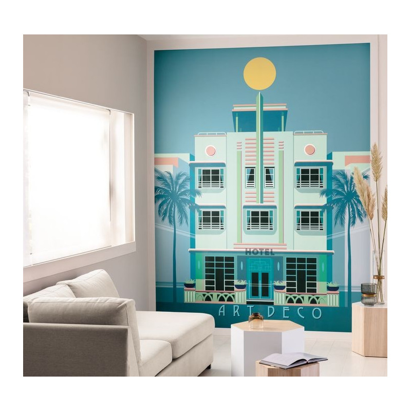 Panoramique Scarlett By Day bleu - BEAUTY FULL IMAGE  - Caselio - SRL100534576