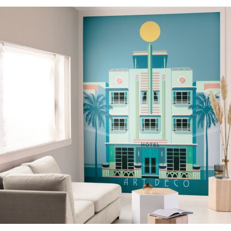 Panoramique Scarlett By Day bleu - BEAUTY FULL IMAGE  - Caselio - SRL100534576