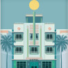 Panoramique SCARLETT BY DAY bleu - Beauty Full Image par Caselio