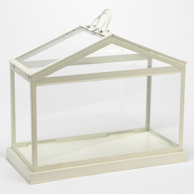 Photophore Maisonnette métal blanc - Amadeus - 135405
