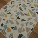 Tapis terrazzo écru, jaune et gris - Canvas - 140x200cm