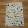 Tapis terrazzo écru, jaune et gris - Canvas - 140x200cm