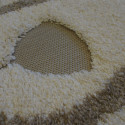 Tapis rond tête d'ours taupe - Diamètre 120cm - RICHIE