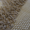 Tapis rond tête d'ours taupe - Diamètre 120cm - RICHIE