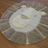 Tapis rond tête de LION taupe et beige - Diamètre 120cm - RICHIE