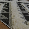 Tapis corde et shaggy Ethnique écru et noir - 160x230cm - RITUAL