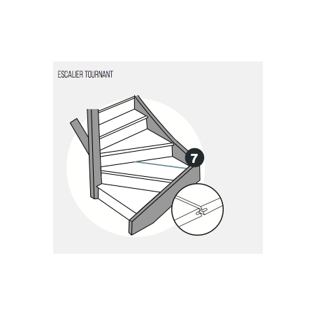 Languette de raccordement - Lot de 4 - pour escalier Maestro Steps