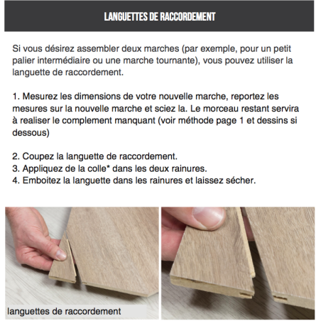 Languette de raccordement - Lot de 4 - pour escalier Maestro Steps