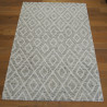 Tapis shaggy à motif berbère losanges gris chiné - 200x290cm - SHERPA