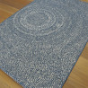 Tapis tissé en corde bleu et écru - 140x200cm - ESSENZA
