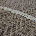 Tapis cordes tressées à motif berbère écru et taupe - 200x290cm - INDY