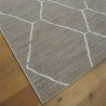 Tapis cordes tressées à motif berbère écru et taupe - 200x290cm - INDY