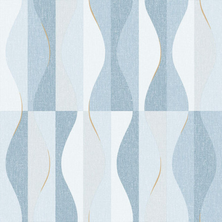 Papier peint Ondulation bleu - MOOVE - Caselio - MVE101386134