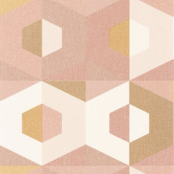 Papier peint Pop ocre rose doré - MOOVE - Caselio - MVE101374109