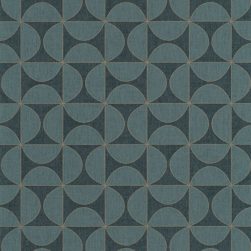 Papier peint Tam Tam bleu madura  doré - MOOVE - Caselio - MVE101326208