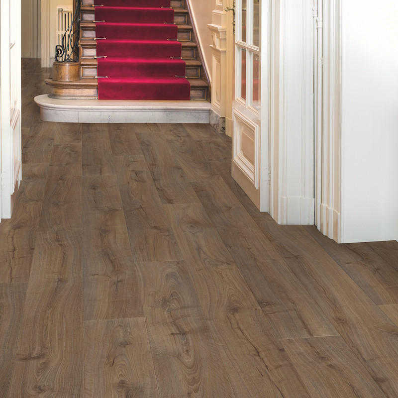 Sol Stratifié - parquet chêne Cambridge foncé - LPU1664 - Largo - QUICK STEP