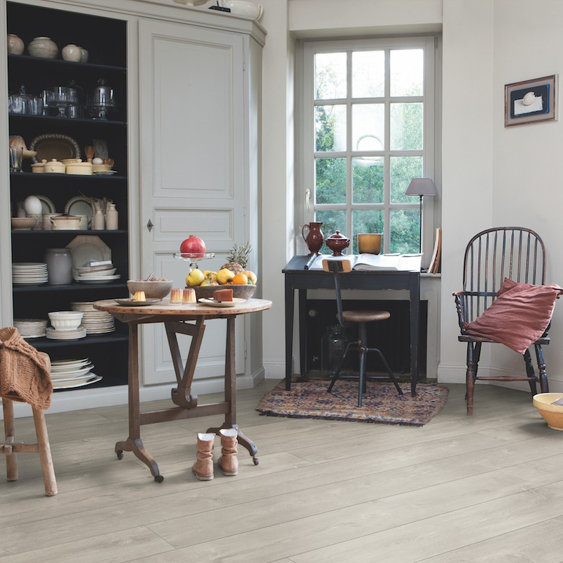 Sol Stratifié - parquet chêne Dominicano gris - LPU1663 - Largo - QUICK STEP