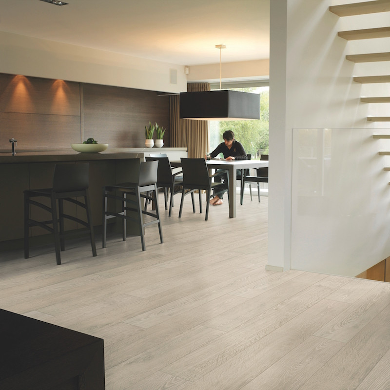 Sol Stratifié "Chêne rustique clair monolame LPU1396" - Largo QUICK STEP