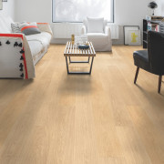 Sol Stratifié - parquet chêne verni blanc - LPU1283 - Largo - QUICK STEP