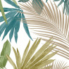 Papier peint JUNGLE FEVER bleu vert et doré - Collector GRANDECO Life