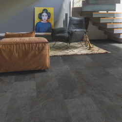 Dalle PVC clipsable "Ardoise noire RAMCL40035" - Livyn Ambient Rigid Click QUICK STEP