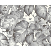 Papier peint Jungle noir et blanc 366252 - Colibri - AS CREATION
