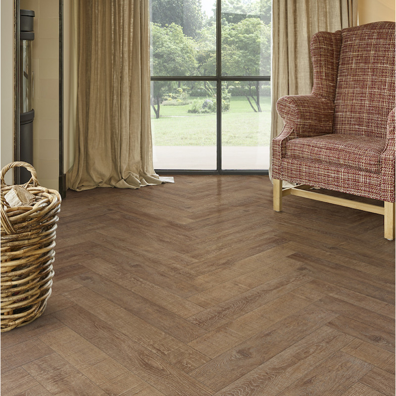 Lame PVC clipsable "Bark chevrons 50LVPEH856" - Naturals CORETEC
