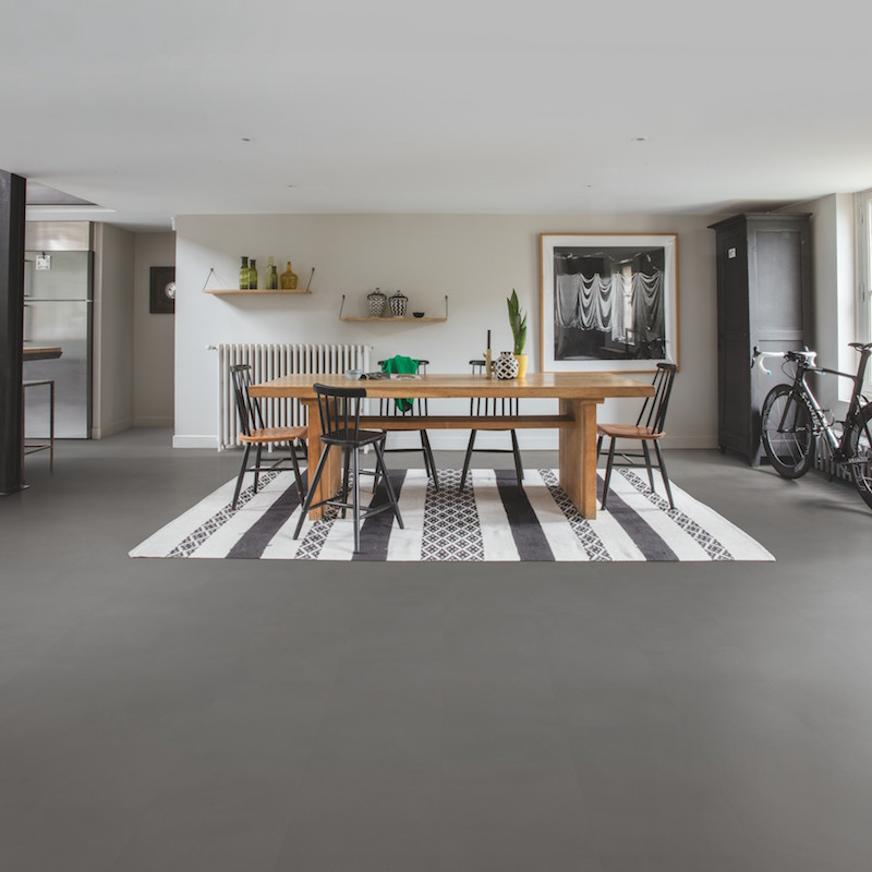 AMCL40140 Minimal gris moyen (très résistant)  - Lame PVC clipsable avec nano chanfreins - Livyn Ambient Click Quick-Step