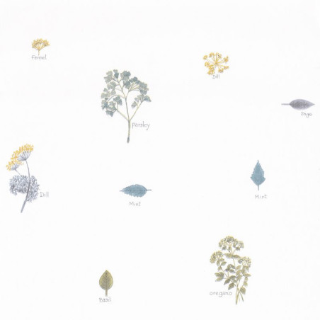 Papier peint Bouquet Garni bleu - AU BISTROT D'ALICE - Caselio - BIS100626029