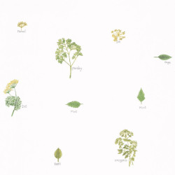 Papier peint Bouquet Garni vert - AU BISTROT D'ALICE - Caselio - BIS100627046