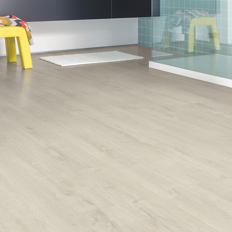 QUICK STEP - Lame PVC clipsable avec quatre chanfreins - Livyn Balance Click - chêne velours clair.