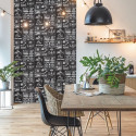 Papier peint rayures blanc taupe - Au bistrot d'Alice - Caselio