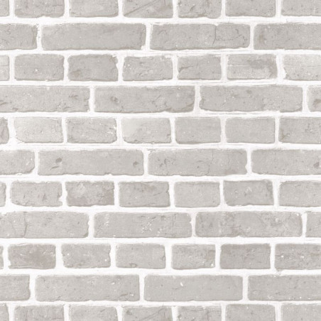 Papier peint Briques gris beige - AU BISTROT D'ALICE - Caselio - BIS100681017