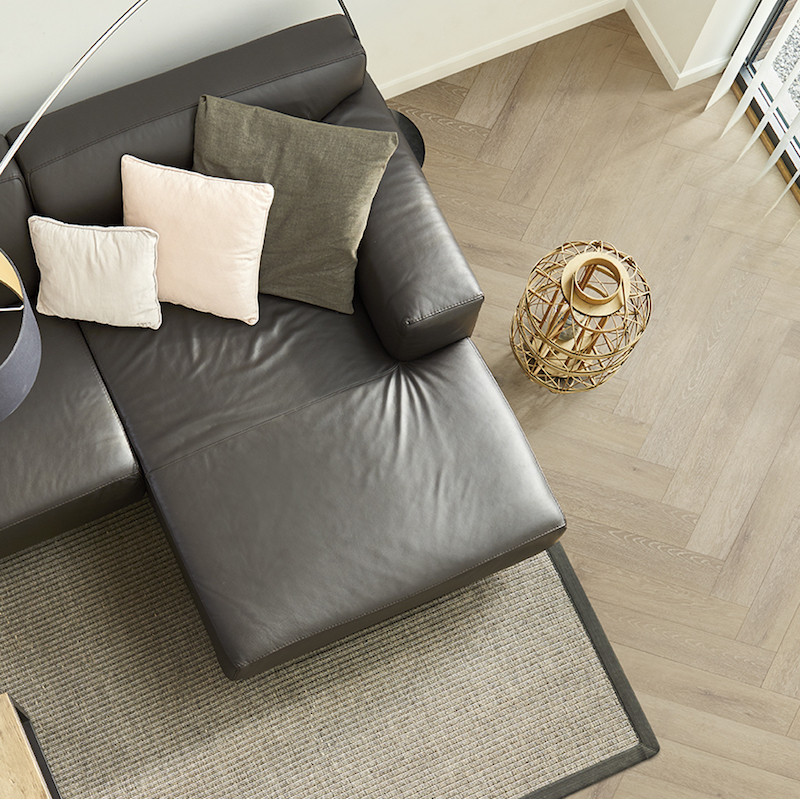 Lame PVC clipsable "Lumber chevrons 50LVPEH804" - Naturals CORETEC