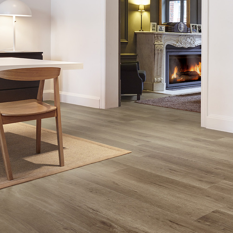 Lame PVC clipsable "Grain bois foncé 50LVP803" - Naturals CORETEC