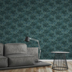 Papier peint Jungle Forest bleu vert - GREENERY - AS Creation - 364801 