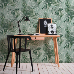 Papier peint Jungle Palmes blanc vert - GREENERY - AS Creation - 368201 