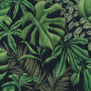 Papier peint Jungle night bananier noir vert - Greenery - AS CREATION