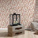 Papier peint Floral blanc orange rouge 370443 - Greenery - AS CREATION