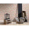 Papier peint Floral blanc orange rouge 370443 - Greenery - AS CREATION