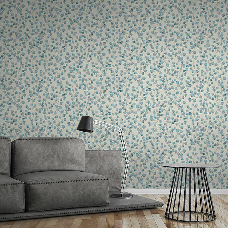 Papier peint Floral blanc et bleu - GREENERY - AS Creation - 370444 